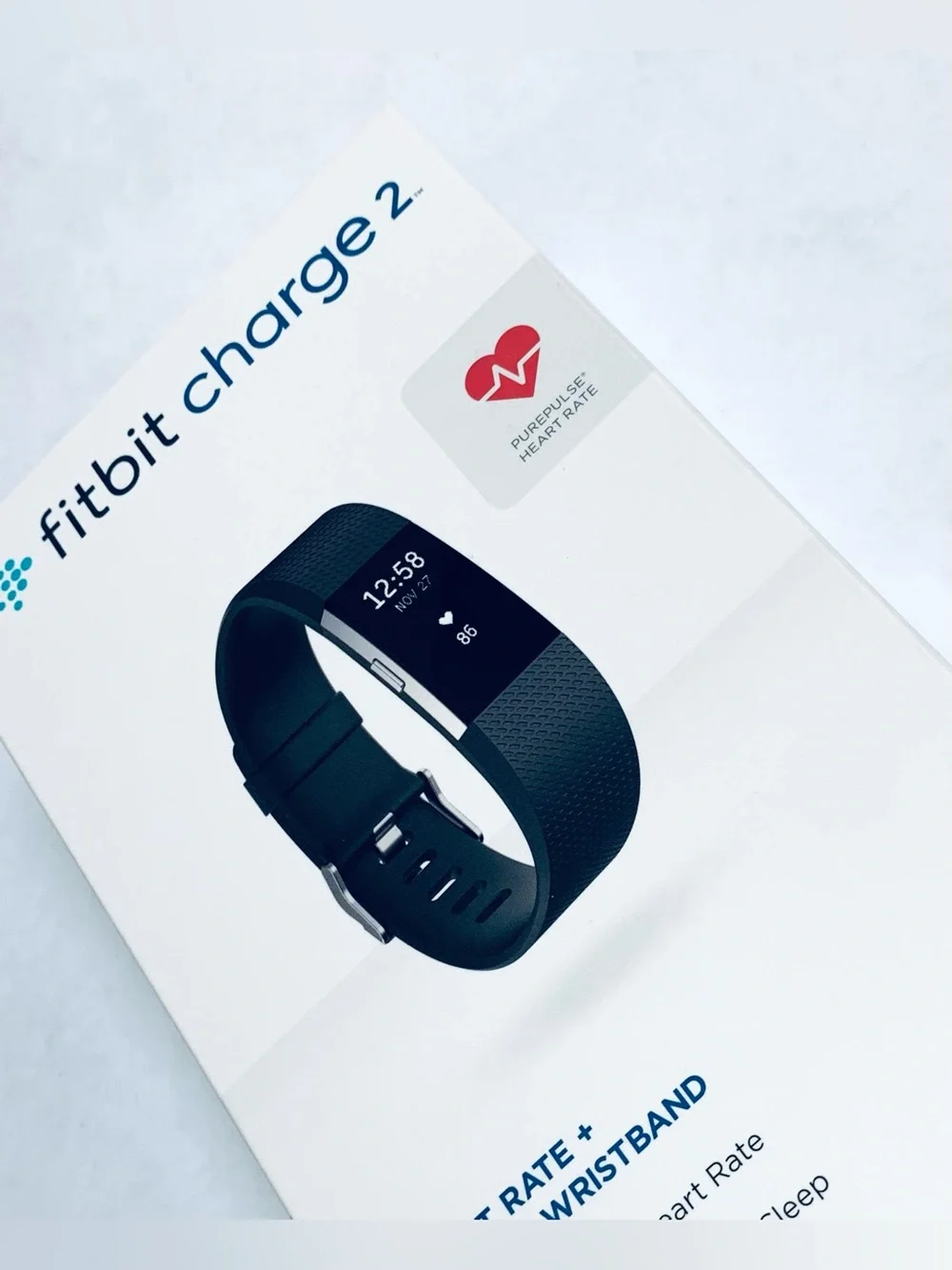 FITBIT CHARGE 2 NIB Black S heart rate and fitness wristband